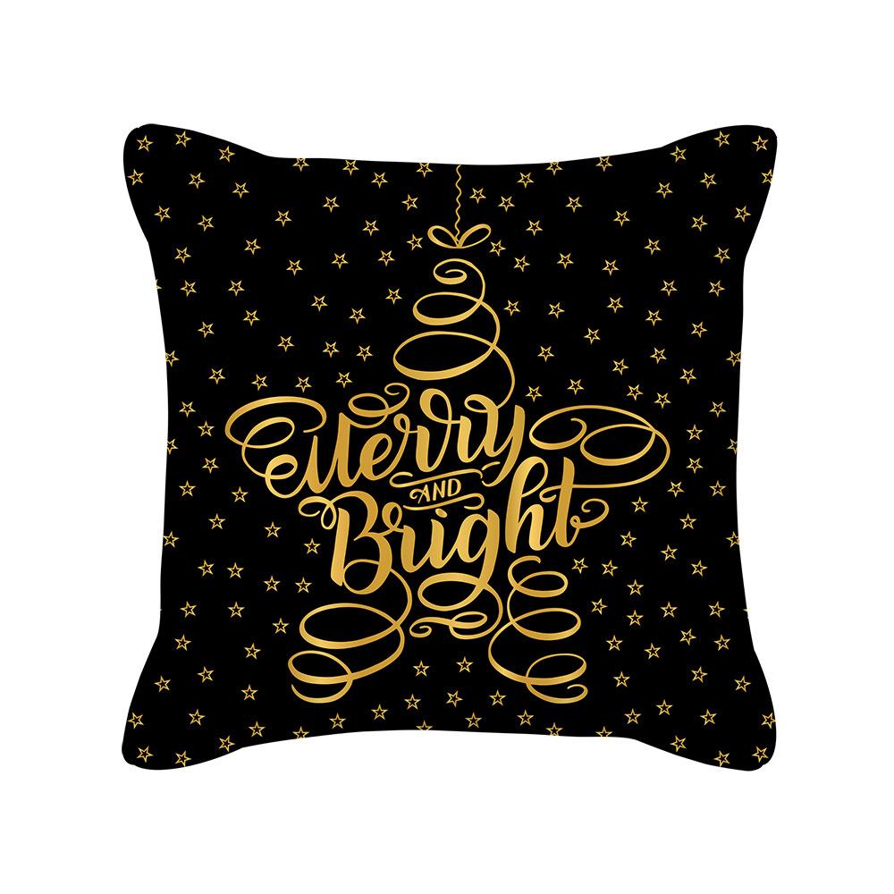 New Nordic Christmas Golden Sofa Pillow Cover Bedside Cushion Cover