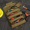 Oxford Cloth Roll Up Tool Bag Lightweight Tool Storage Bag Wrench Pouch  Space Saving