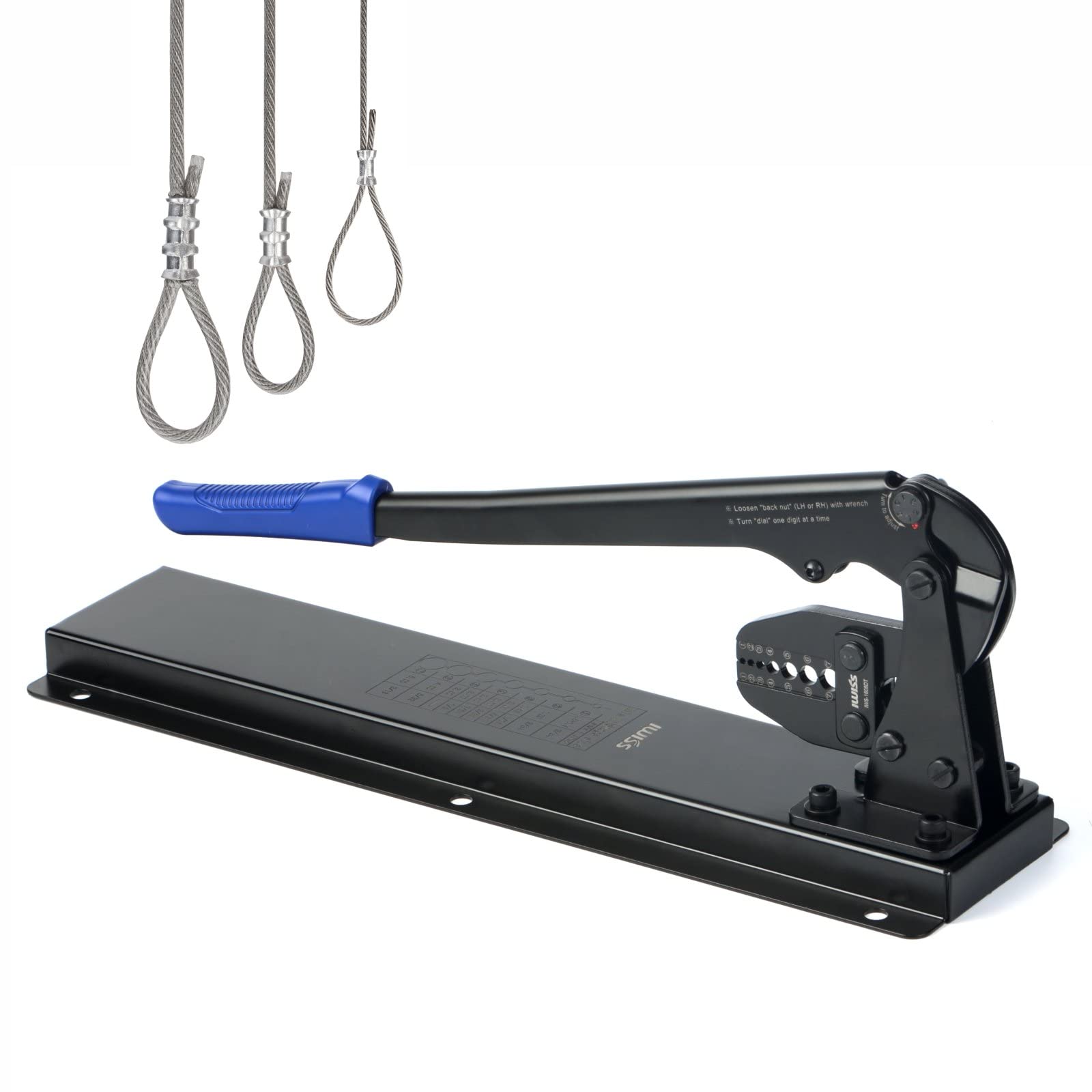 

IWISS Овальная гильза Трос Алюминиевая гильза Обжимной верстак IWS-1608DT Машина, Тип, 1,58мм-5,0мм