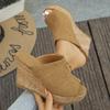 2026 New Women Wedge Platform Sandals Vacation Thick Heels Slippers Non Slip Thick Bottom Shoes Women Lightweight Designer Shoes
