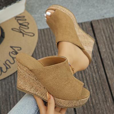 2026 Nouvelles Sandales Compensées Plateforme pour Femmes Vacances Talons Épais Claquettes Semelle Épaisse Antidérapante Chaussures Femmes Légères Chaussures de Designer
