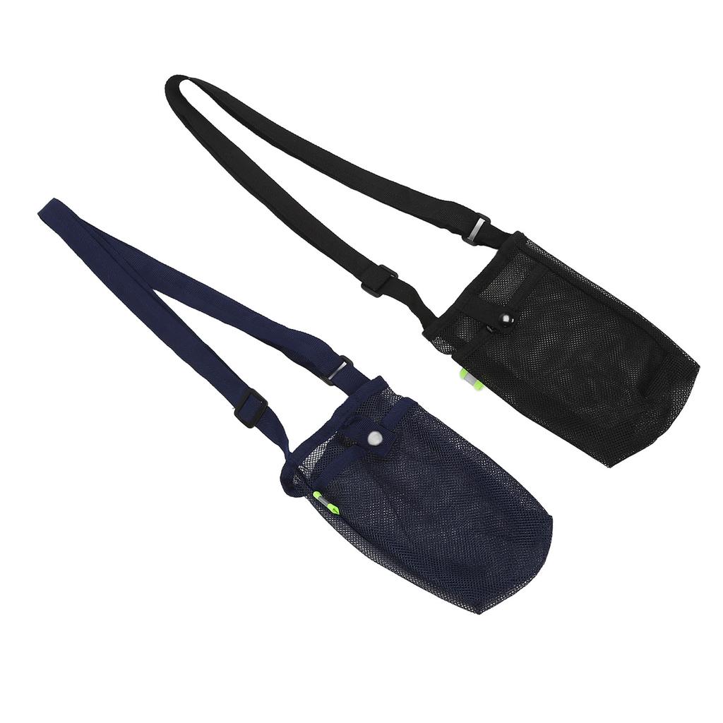 2pcs Water Bottle Sleeve Adjust Shoulder Strap Mesh Water Bottle Pouch Holder for Hiking Outdoor Sports