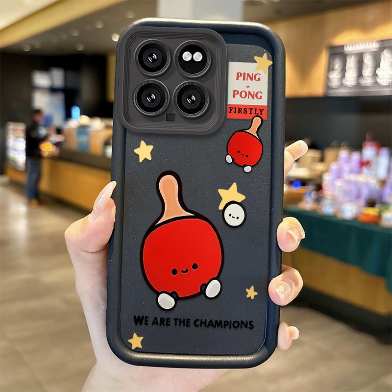 

Cute Table Tennis Cartoon TPU Phone Case for XiaoMi 14 13 12 11T Pro 13 12 11 Lite Poco F6 F5 X5 X3 Pro Silicone Shockproof Case XIAOMI POCO X5 PRO
