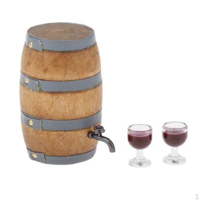 Mini Wine Barrel Glass Model Cellar Decoration
