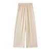 Mid-Age Women's High-Waisted Satin Wide-Leg Pants - Comfortable, Slimming, Versatile, Casual for Spring/Summer