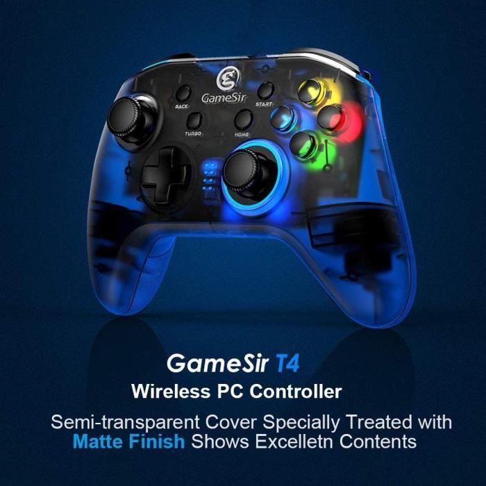 Game Controller - Gamesir - T4 - 2.4g Wireless - Windows Compatible - Translucent Design
