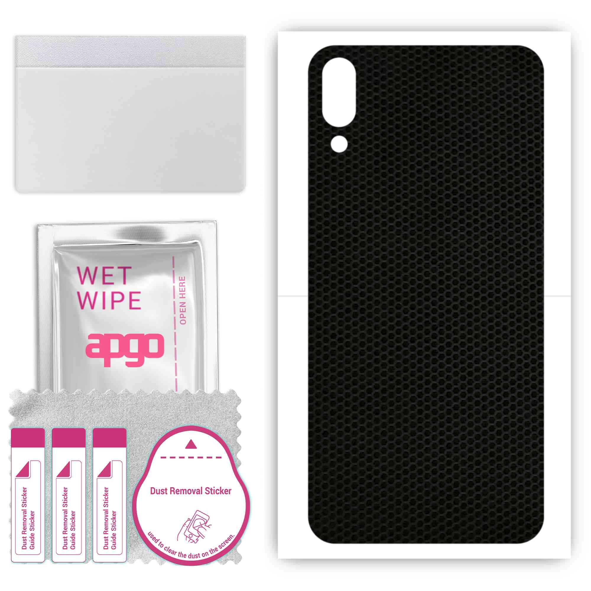 

apgo Protective Skin Sticker for the back compatible with Samsung Galaxy M02, Wrap Film, Foil, Vinyl - Pattern Matrix