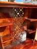 Handcrafted Wooden Wall Cabinet with Jali Work Drawer, Indian Decor