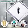 Rain Shower Head 12 inch (30x30cm) High Flow Large Rainfall Shower Head with Self-cleaning Silicone AISI 304 Waterfall Showerhead Ceiling or Wall