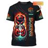 Boxing Customized Name T-shirt Men's Clothes Cool Fighting Muay Thai T Shirts 3D Printed Personality Box Sports Fitness Tee Top