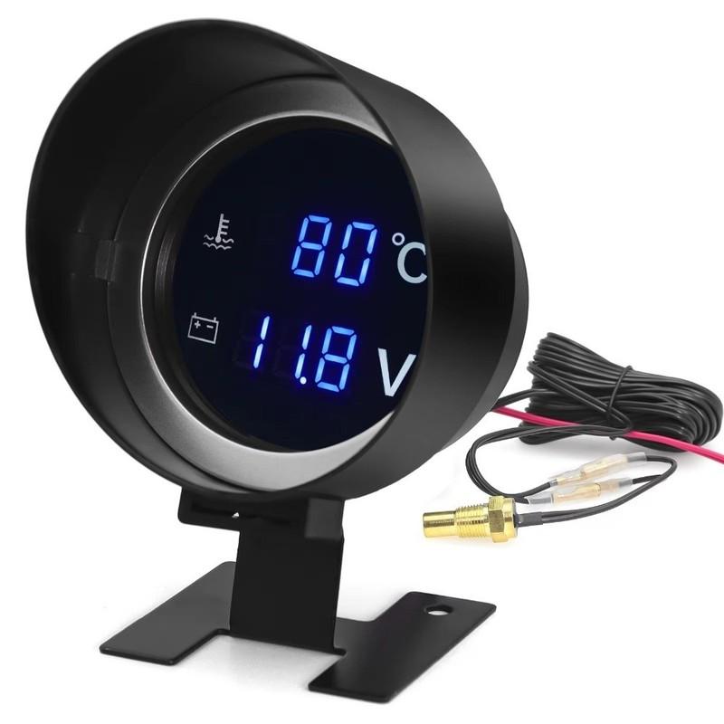2-in-1 Wassertemperaturanzeige 26mm/28mm 12V 24V Elektronische Wassertemperaturanzeige Rohrsensor LED Digitaler Digitaler Temperatursensor