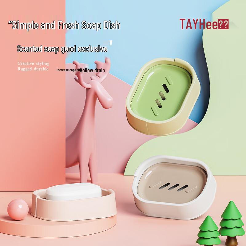 TAYHEE No-Drill Double-Layer Draining Soap Dish
