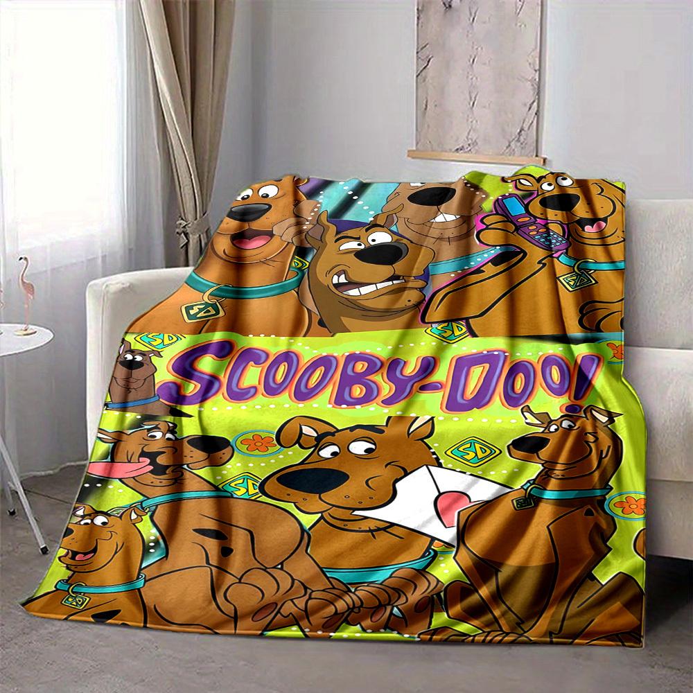 

1 шт. Фланелевое одеяло Scooby Doo Легкое Мягкое Теплое Всесезонное одеяло для дивана, кровати, путешествий, L1029016 80x120cm