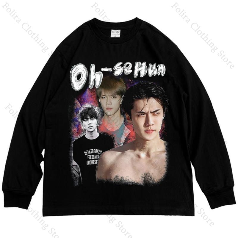 

Kpop Oh Se Hun Print Tshirt for Fans Short Sleeve Tee Long Sleeve Tee Cotton Tshirt Streetwear Womens Tshirt Clothes for Women 2XL