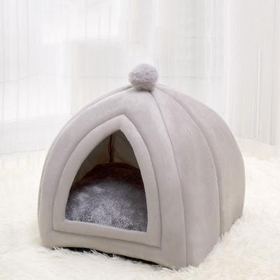 Süßes Katzenbett, Haustierhaus, Kätzchen-Liegekissen, kleine Hundezeltmatte, waschbar, Welpenkorb, Höhlenmatte, weich für Katzen, Hausbettzubehör