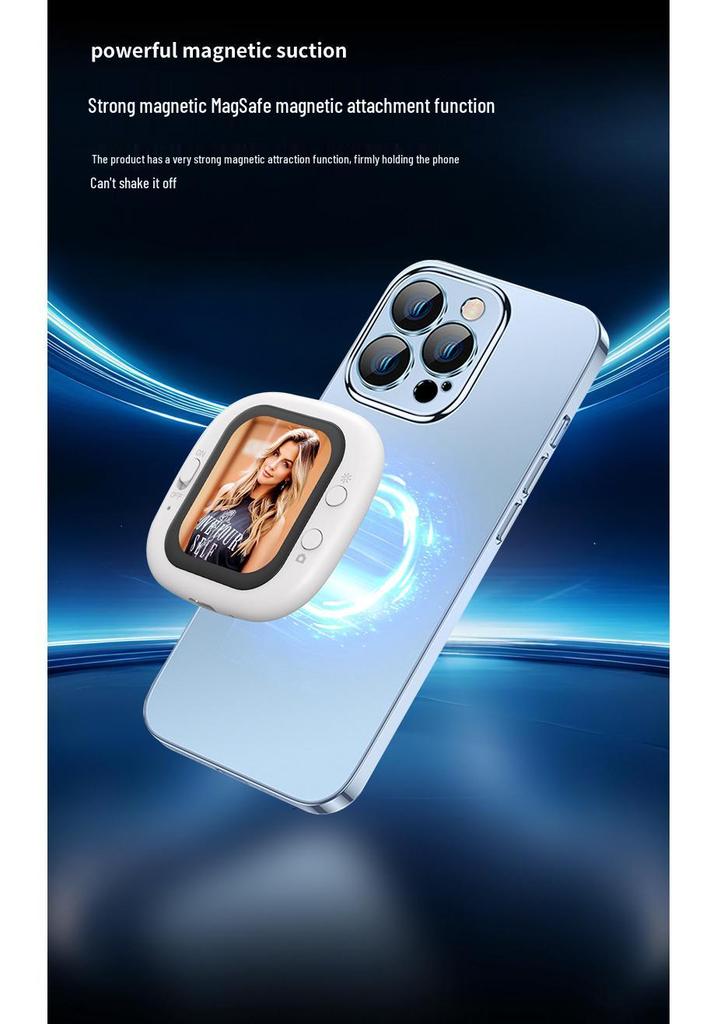 Portable Magnetic Mini Mobile Phone Projector with Wired Selfie Screen Function