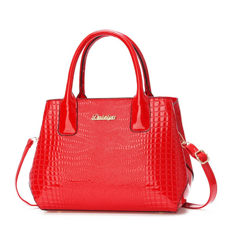 Stylish And Trendy Stone Texture Large Capacity Shoulder Bag For Women In Black Red Yellow Blue Purple And Coffee