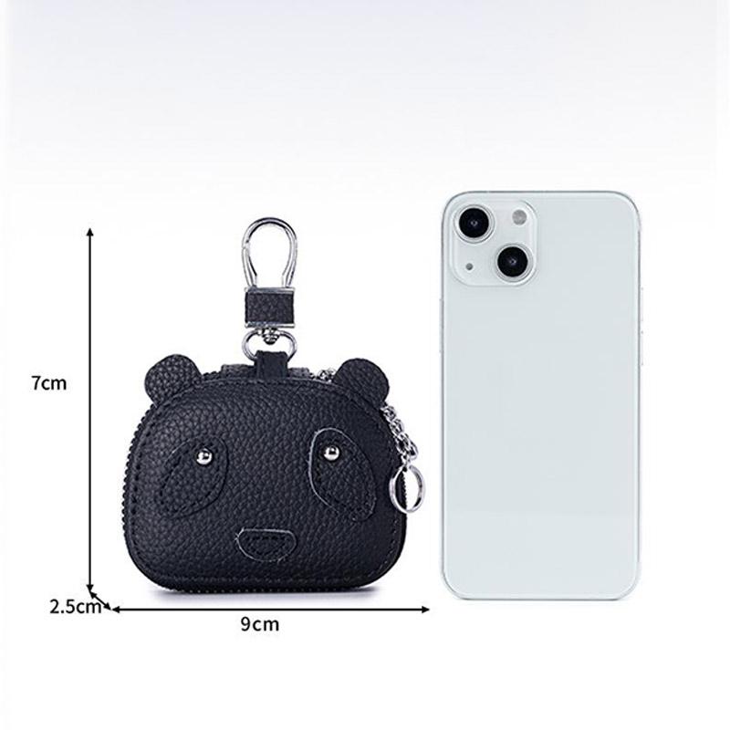 Creative Red Panda Bags Charm Cute Print Bluetooth Headset Case Premium Waist Key Bags Delicate Compact Lychee-pattern Mini Bags