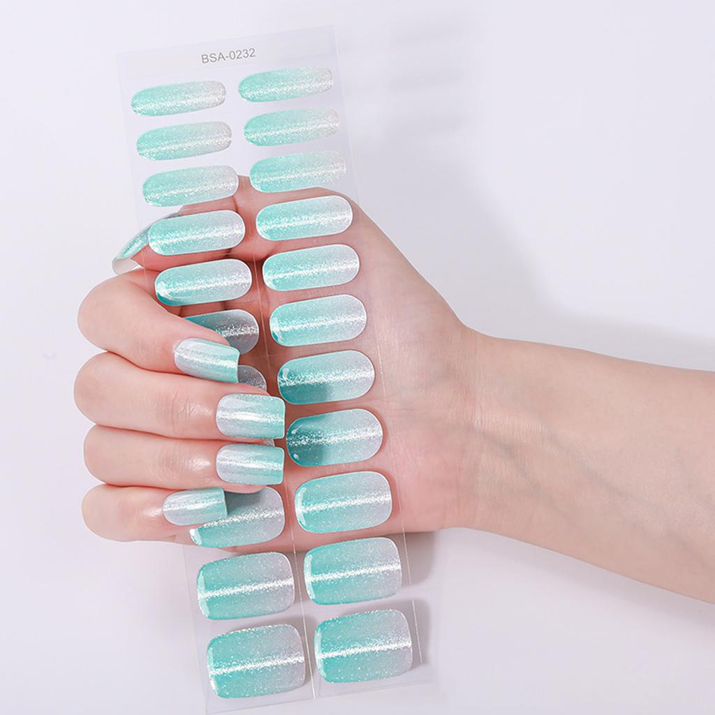 Gel Nail Stickers Full Cover Self Adhesive French Manicure Strips Quick Apply No UV Light Required Salon Quality