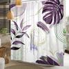 Luxury Tropical Leaf Shower Curtain Watercolor Botanical Waterproof Bath Curtain For Bathroom Decor Modern Boho Style With Hook