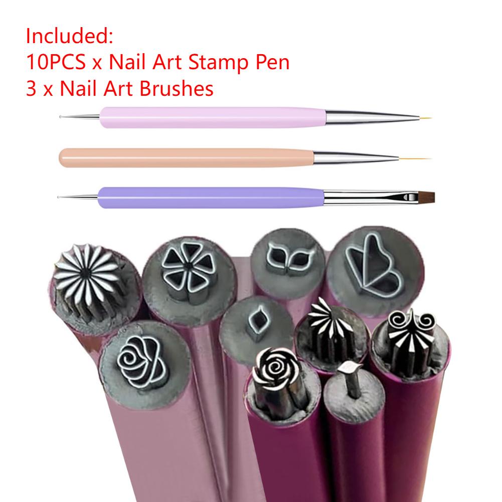 6/10/15 STÜCKE Nagelstempelstift-Set DIY Nagelkunst Nagel-Graffiti Nagelkunst-Punktierwerkzeuge Mit Einfachem Design Nagelkunst-Stempelstift Für Frauen