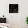 VidaXL Jewelry Cabinet with Mirror and LED Lighting Wall-Mounted Black 353230