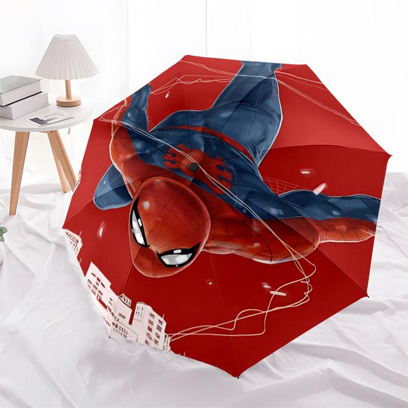 1pc Spider-Man Automatic Folding Umbrella, 8 Ribs for All-Season Use, Portable for Travel & Outdoor Activities 008