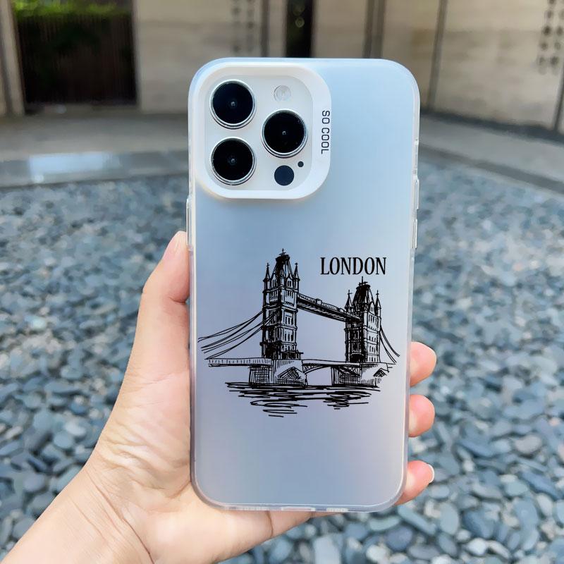 World Famous Historical Landmark Building Phone Case for Iphone 15 14 Plus Pro MAX 11 12 13 Mini Pro Max Shockproof Laser Covers
