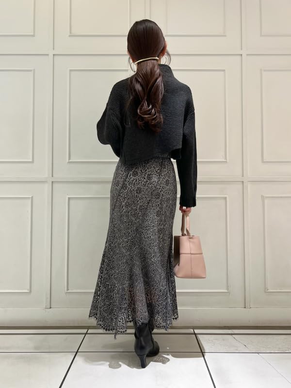 Snidel Zweifarbiger Spiralrock SWFS251043 DGRY Damen