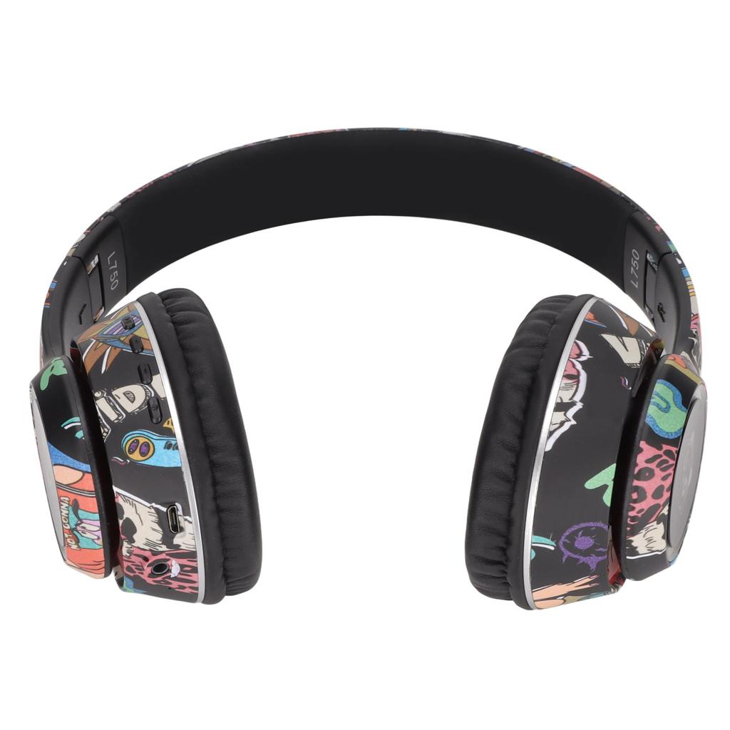 Bluetooth Headset HiFi Stable 20Hz To 20KHz Lower Power LED Wireless Gaming Headset with Colorful Lights Black