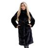 Fur Women's Coat Fur Jacket Extended Warm Hooded Mink Faux Fur Top