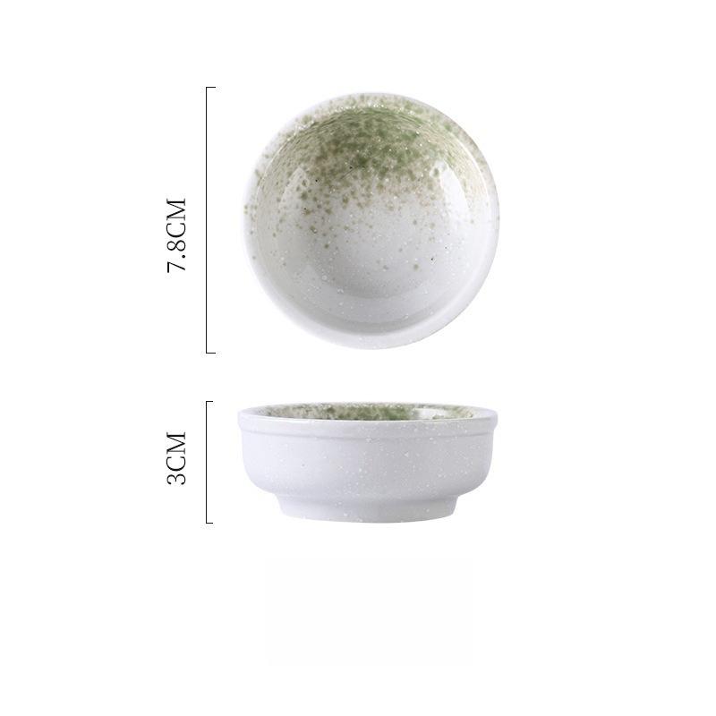 Japanese Style Round Ceramic Dipping Bowl Seasoning Dish for Soy Sauce Vinegar Snack Sushi