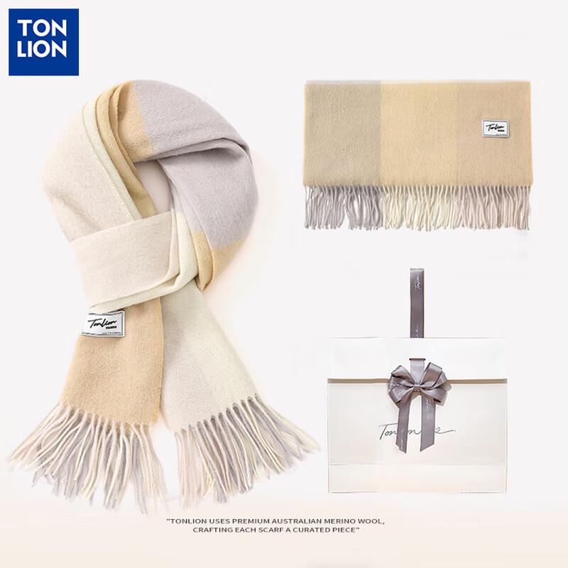 Tangshi Women's 100% Wool Warm Winter Scarf Shawl