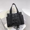 Winter Bags Space Bags Space Padded Women Shoulder Bags Winter Large Capacity Handbags Designer Nyl Cott Warm Tote Solid