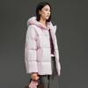 Thirsty Puffs Light Duck Down Jacket Women's Medium and Long High-end Hooded Loose Warm Jacket Winter New