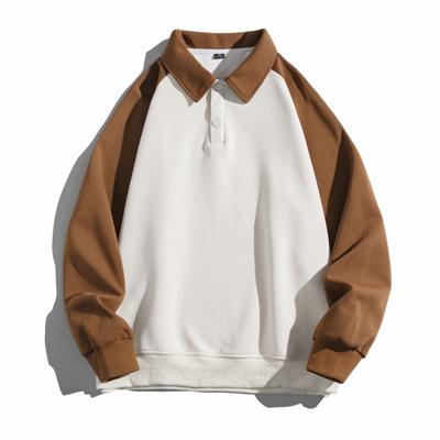 Fashionable Autumn New Long-sleeved POLO Shirt Top Jacket Solid Color Versatile Bottom Lapel Sweatshirt Trendy
