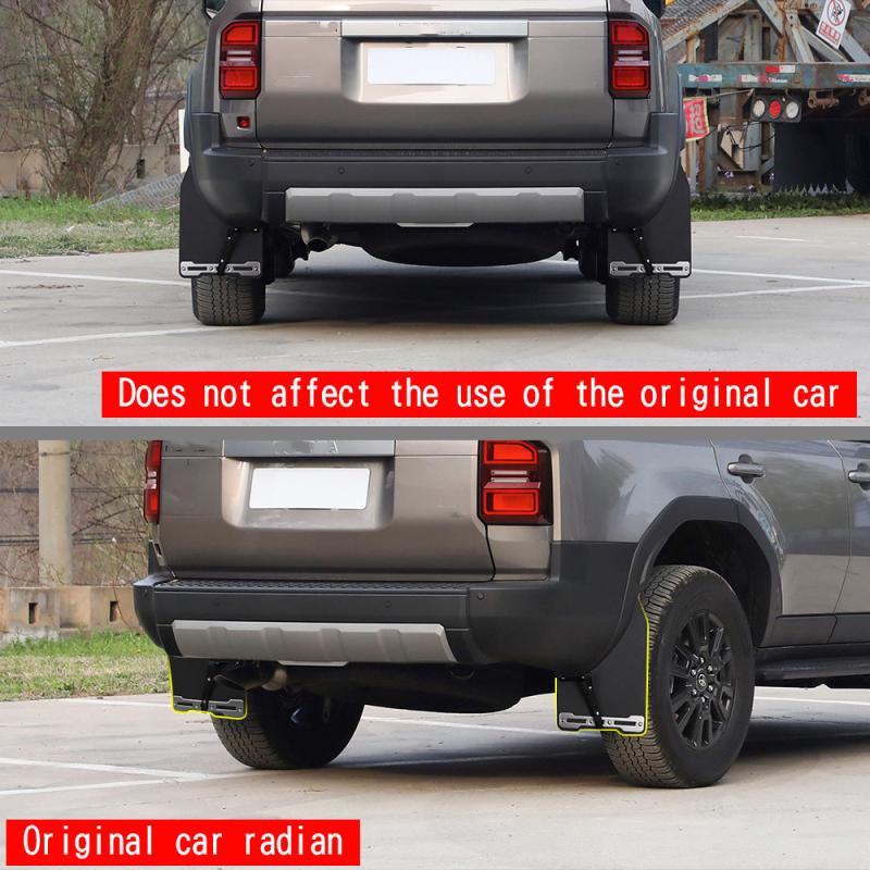 For Toyota Land Cruiser 250 Prado LC250 2024 2025 Front Rear Wheels Mudguards Fender Mud Flap Guards Splash Fenders Mudflaps