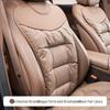 Luxury Nappa Leather Non-Slip Car Seat Cushions for Five-Seater - Thickened Design for Front and Rear Seats
