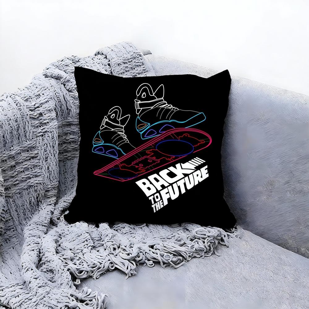 B-Back To The F-Future Cushion Cover Premium Comfort Reversible Pillow Cove -Two in One Design for Any Room & Car Interior