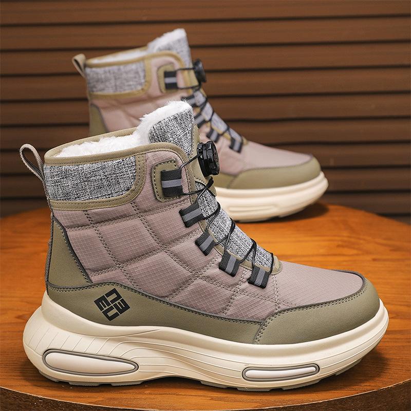 Men's Large Size Soft Elastic Winter Warm Cold Padded Snow Boots Non-slip Wear Outdoor Leisure Sports Mountaineering Cotton Boots