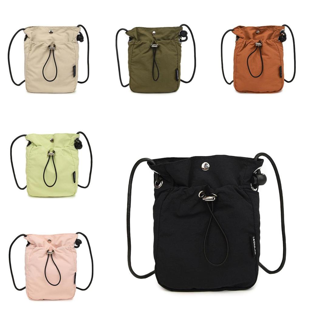 Minimalist Canvas Mini Phone Bag With Drawstring For Casual Travel And Daily Use