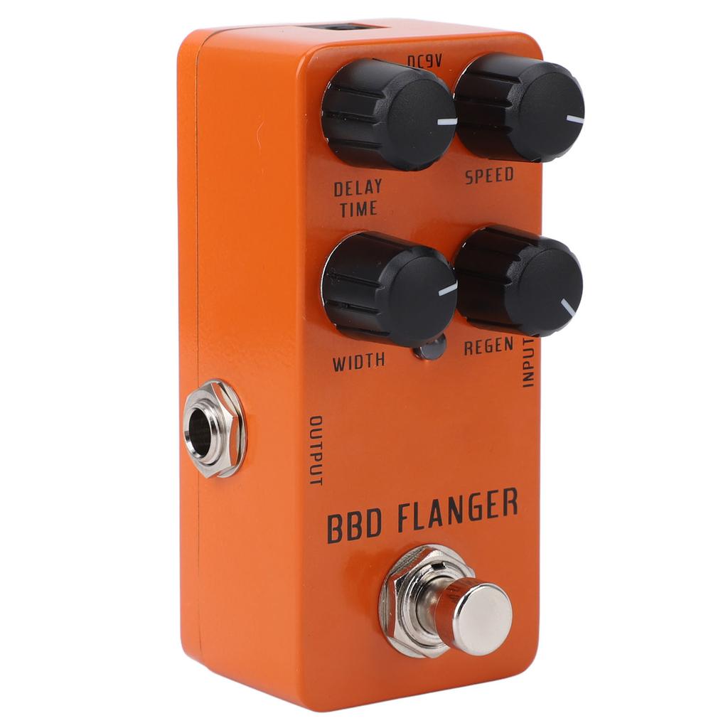 Analog Flanger Pedal Mini Portable for Electric Guitar Bass with True Bypass DC9V