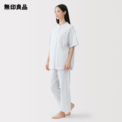 Seamless Lightweight Gauze Five-minute Sleeve pajamasMuji Official