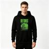 Men's Green Graphic Print Pullover Hoodie Casual Long Sleeve Loose Hooded Sweatshirt For Daily Wear