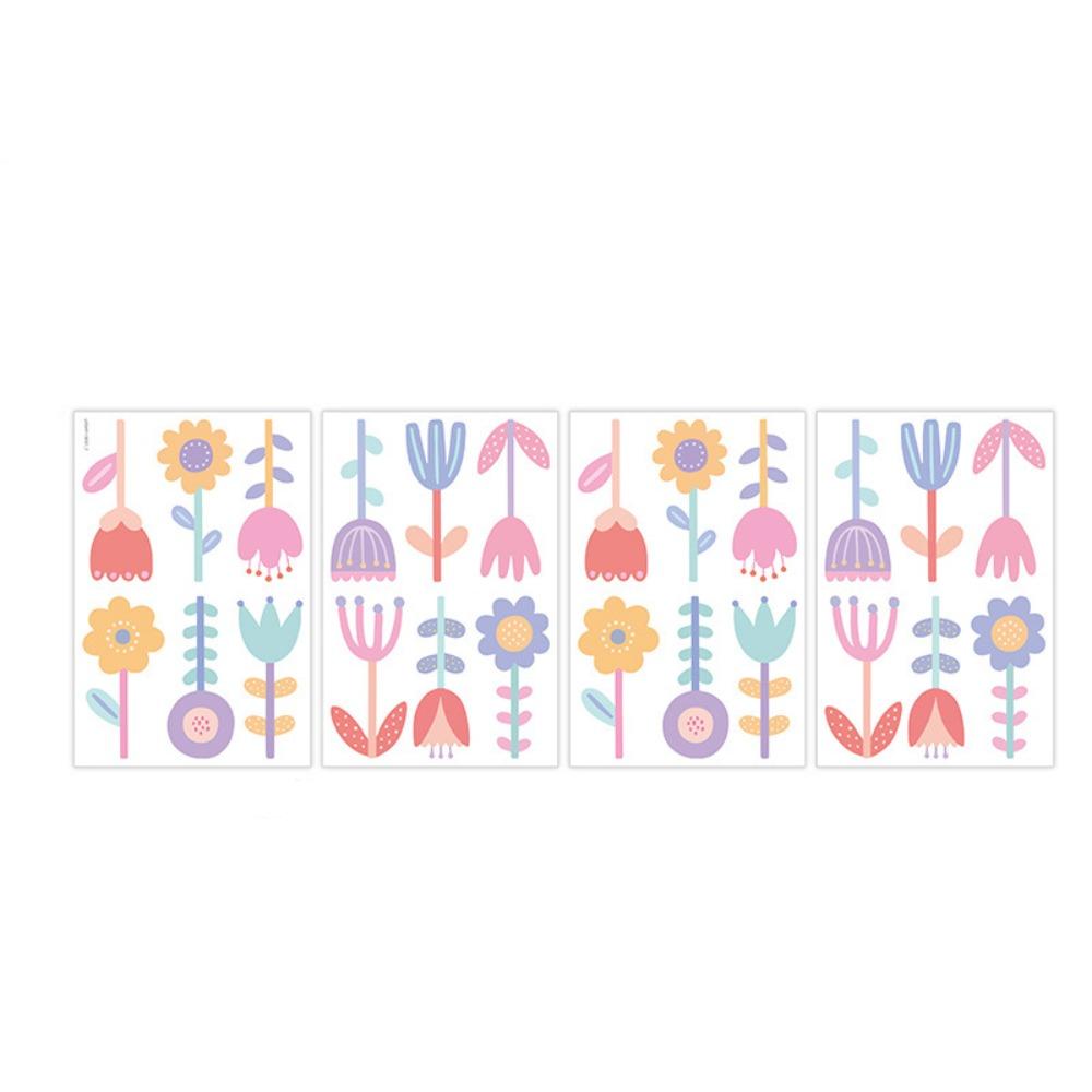 

4 листа ПВХ Декоративные наклейки для фона Красивые Эстетичные Обои Наклейки на стену с цветами Офис 4 sheets