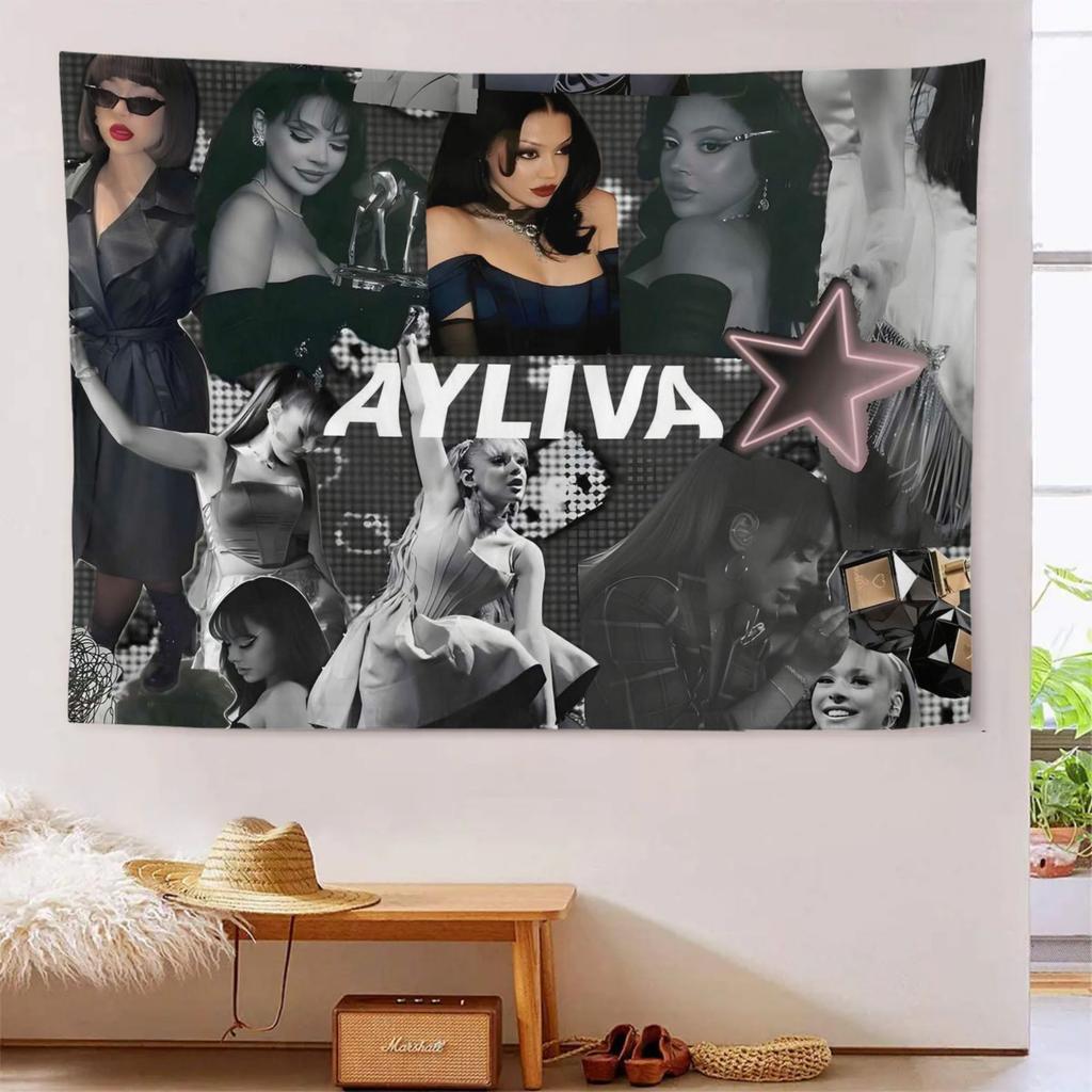1pz AYLIVA Arazzo Collage Idol, Poliestere 2D da Appendere alla Parete, Decorazione Murale per Camera da Letto e Soggiorno, Collezionabile per Fan e Regalo di Compleanno (