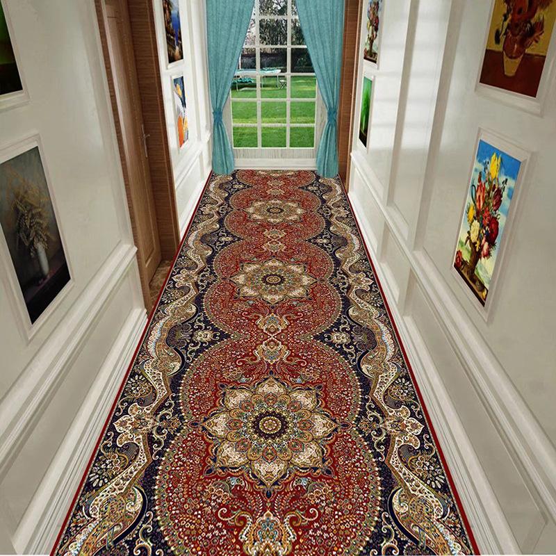 

Persian Luxury Long Corridor Carpet Home Decor Bohemian Hallway Stairs Decor Hotel Aisle Runner Rug Anti Slip Kitchen Aisle Mat 40x60cm