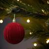 9/12/30 Pcs/set flannel Christmas Ball Set 6/8cm Red Xmas Tree Hanging Pendant Hollow-out Hanging Christmas Decorations