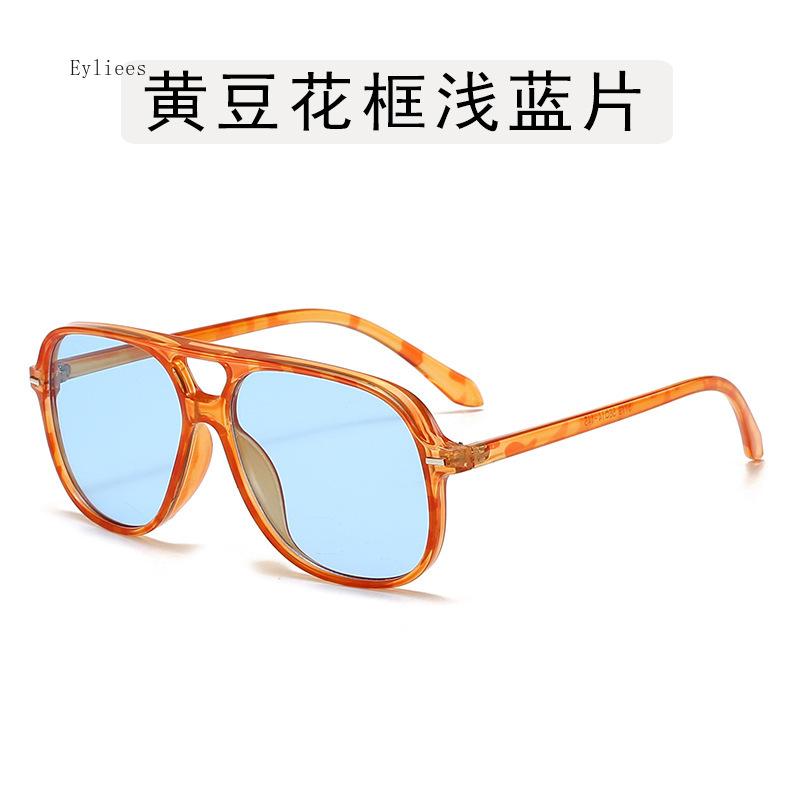 Fashion Double Bridges Cat Eye Sunglasses Women Retro Leopard Gradient Shades UV400 Men Trending Sun Glasses Gafas De Sol