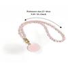 Elegant Light Pink Natural Stone Necklace with Golden Clasp for Women